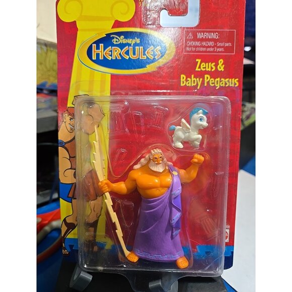 Vintage Disney 1997 Hercules Zeus With Baby Pegasus NIB Mattel New and SEALED - Picture 1 of 6